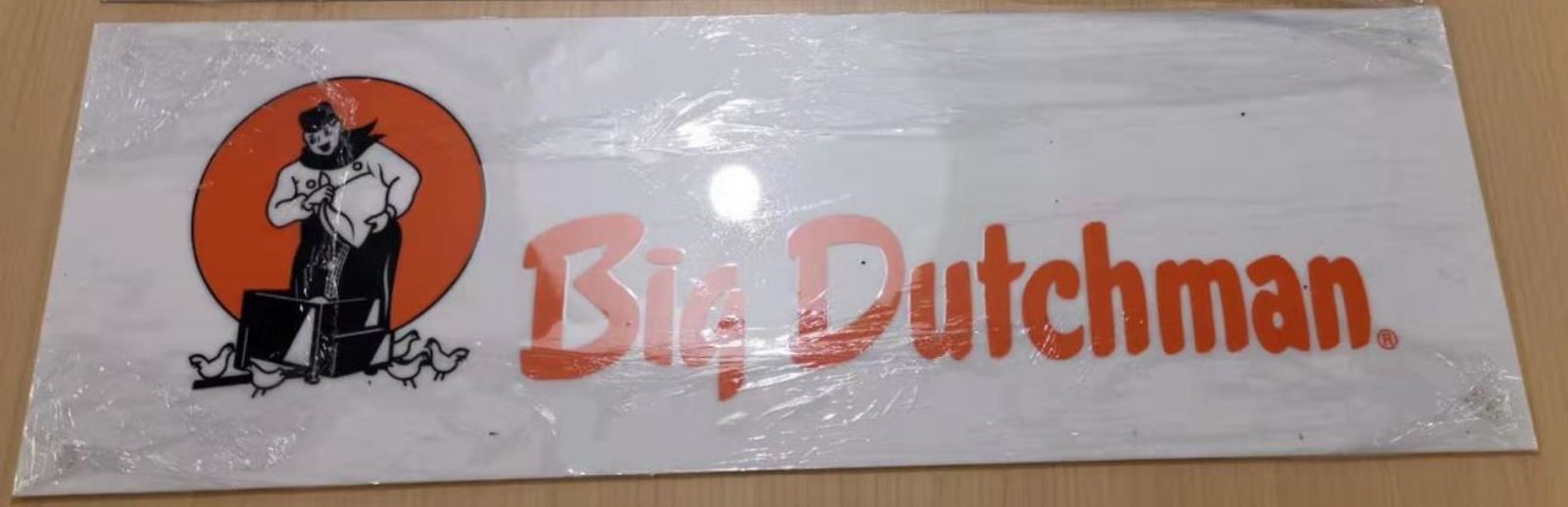 Signage 36”x12”x5mm thick white acrylic w/sticker cut out